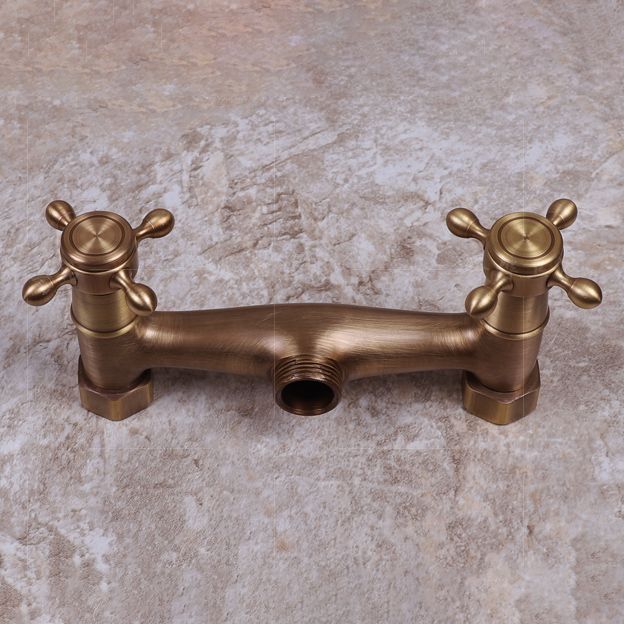 Brass Wide Spread Bathroom Faucet Industrial Lever Lavatory Faucet
