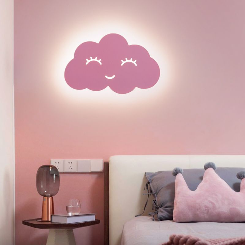 Stile per bambini unica sfumatura sfondata in metallo 1 illuminazione montata a parete