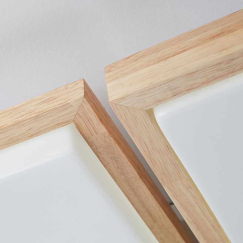 Plafonnier LED moderne en bois, luminaire de plafond encastré pour le salon