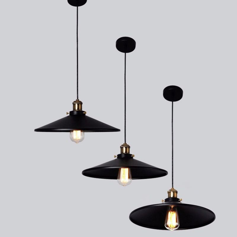 Industriële eenvoud hangende lamp met metalen schaduw voor salon coffeeshop