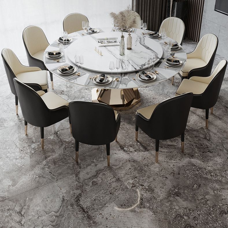 Mesa de comedor redonda Mesa de comedor tradicional de lujo con base de pedestal