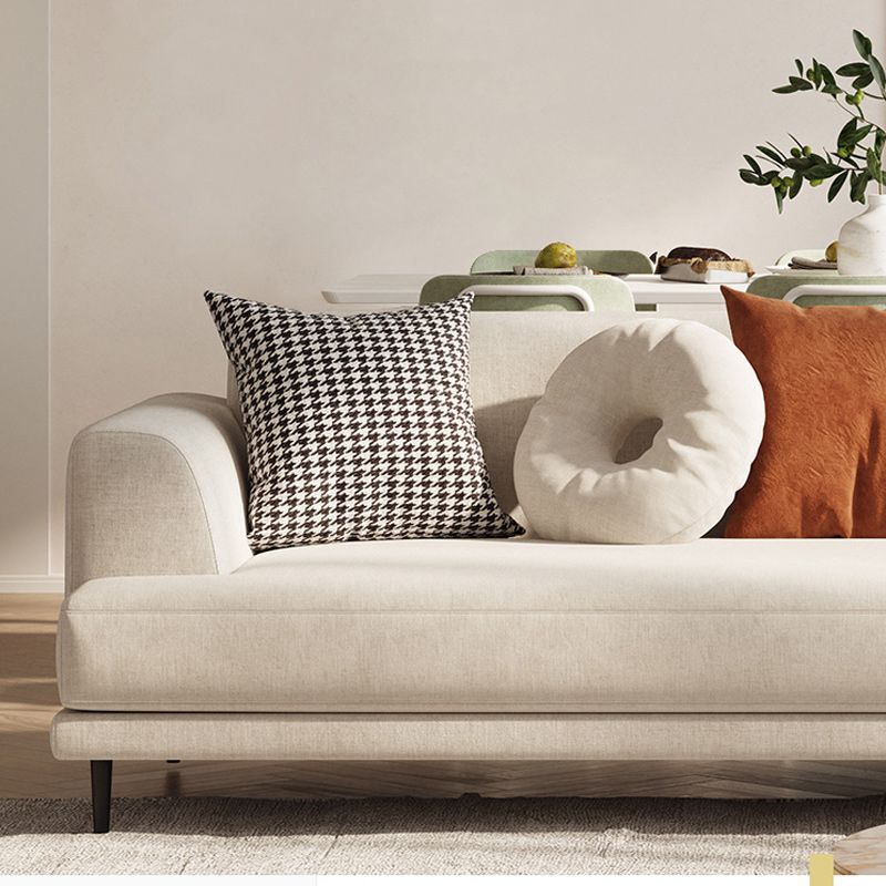 Linen Recessed Sofa Modern Arm Cushions 35.4"W Sofa for Living Room