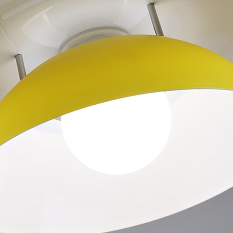 Luminaire pendant multicouche macaron aluminium 1 lampe à chute