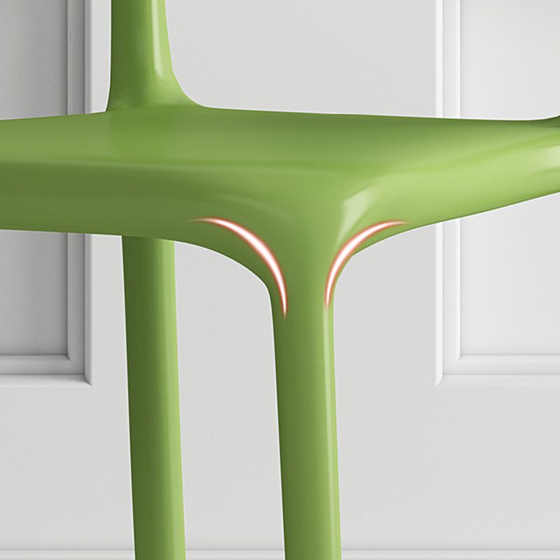 Modern Indoor-Outdoor Chair Plastic Open Back Dining Chair Set