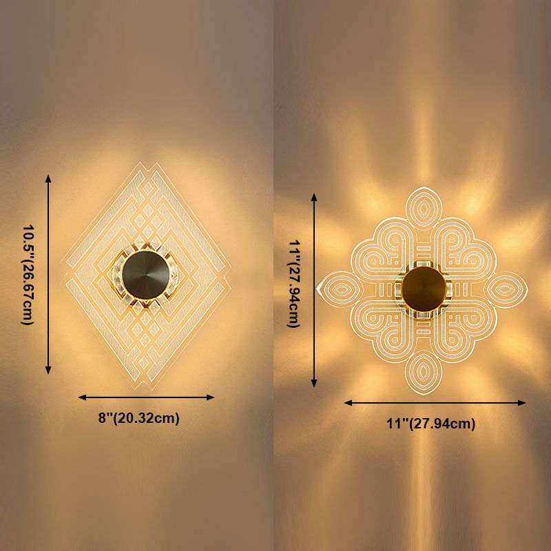 Modern Wall Sconce Lighting Metal Wall Sconce 1 Light Sconce Light Fixture in Gold