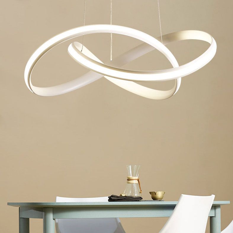 Twiting soggiorno a sospensione a sospensione in metallo kit di luce a led a led in stile nordico