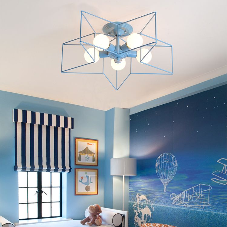 Five Stars Luminaires semi-encastrés Plafonniers semi-encastrés Contemporains en métal 5 lumières