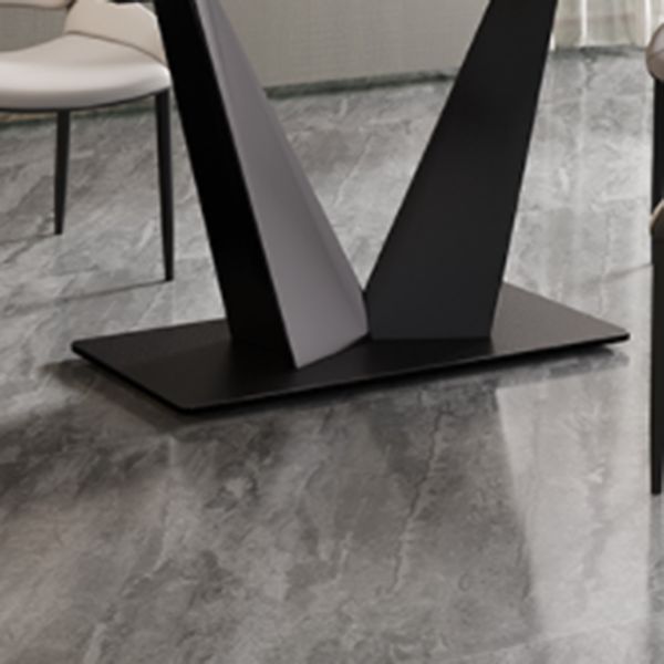 Modern Rectangle Sintered Stone Table Set 1/4/5/7 Pieces Dining Set