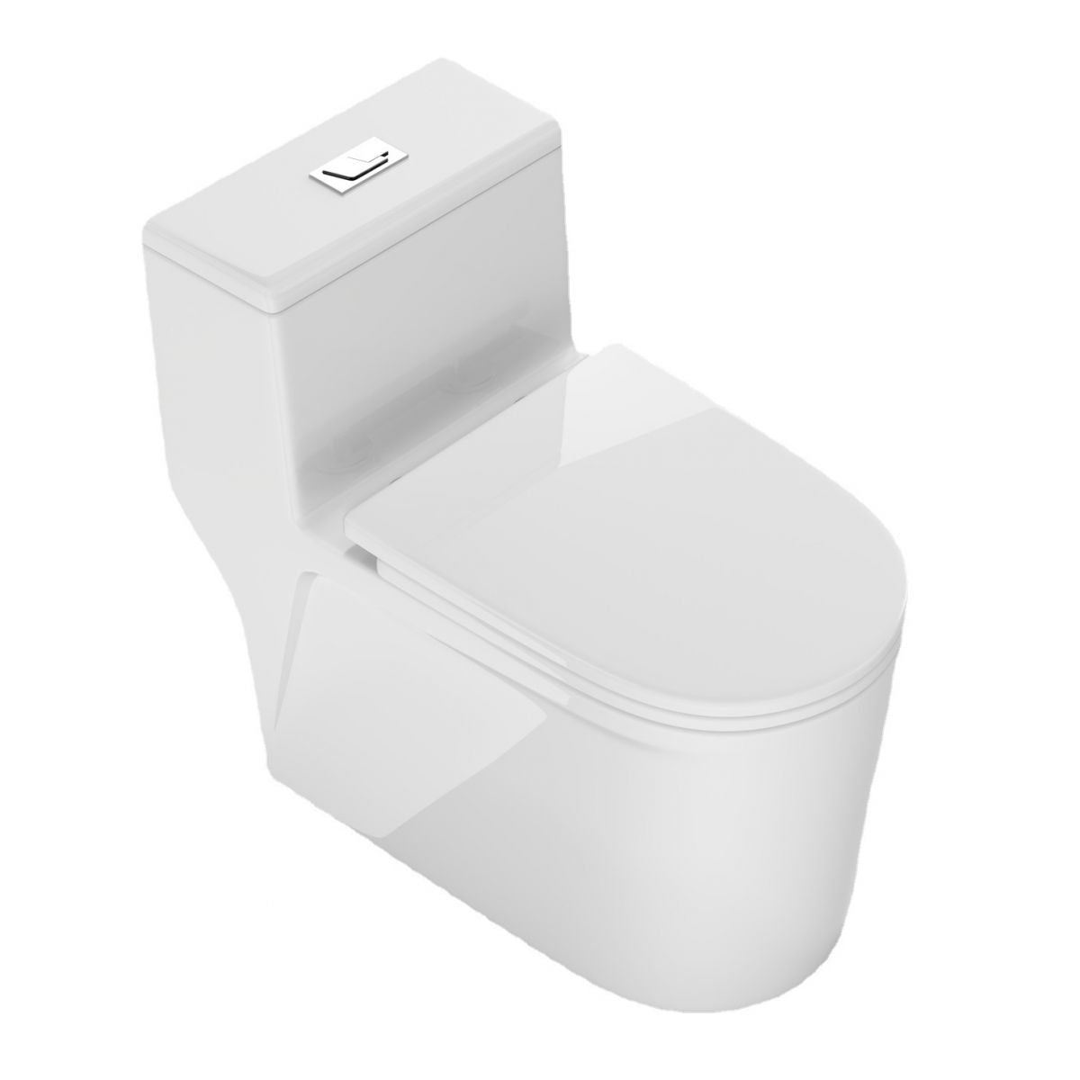 Modern Skirted Flush Toilet Ceramic Elong Floor Mount One-Piece Toilet