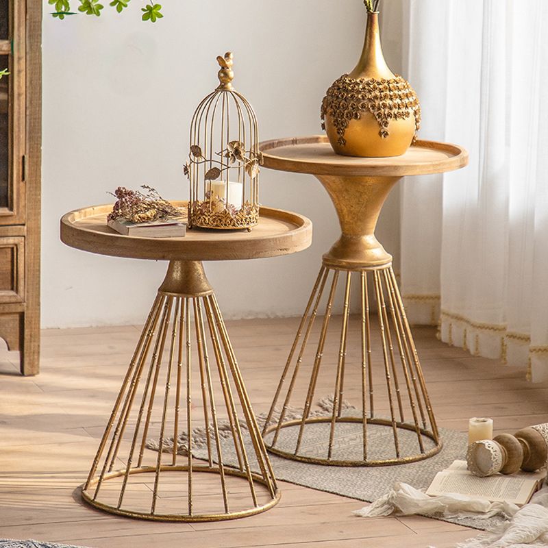 French Country Frame End Table Antique Brass Ironcraft End Table