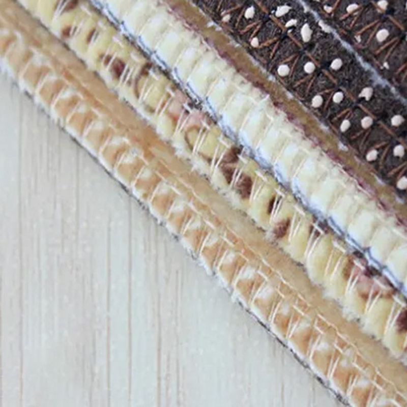 Short Velvet Rectangle Shape Rug Solid Color Living Room Carpet Polyester Washable Rug