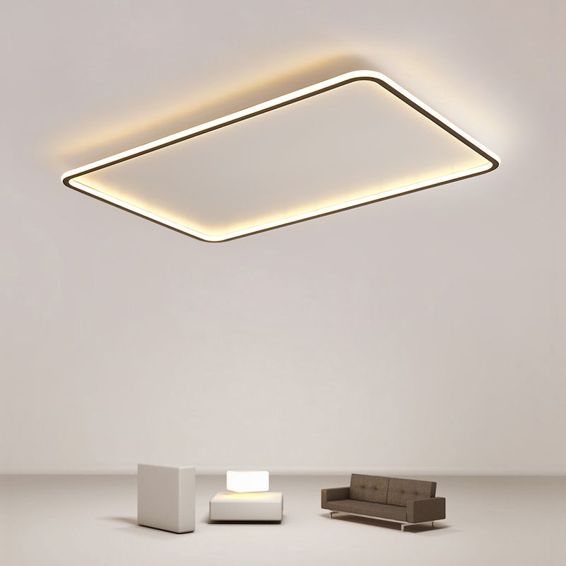 Luminaire de plafond à montage encastré simplicité géométrie LED plafonnier