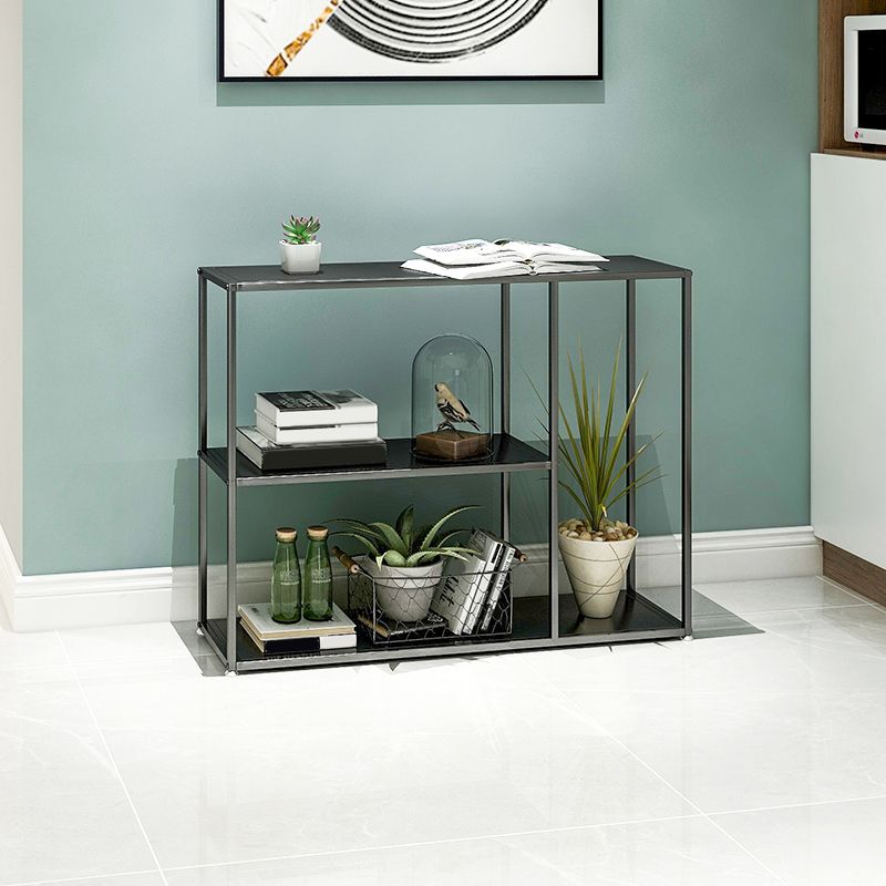 Metal Etagere Bookcase Scandinavian Open Back Bookshelf with Shelves