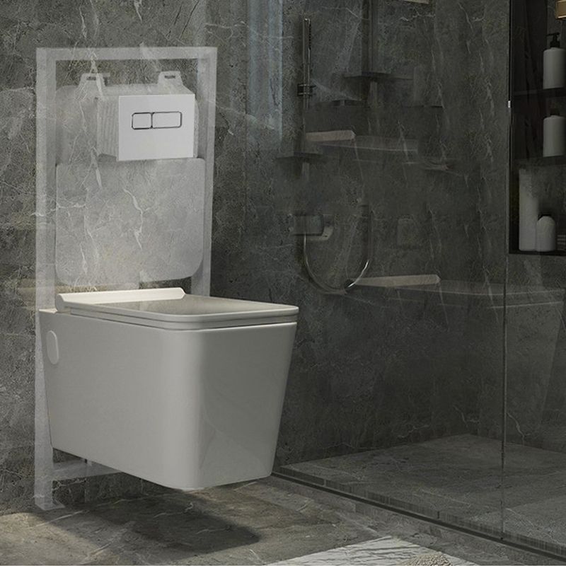 Modern Wall Hung Toilet One-Piece Urine Toilet with Seat for Washroom