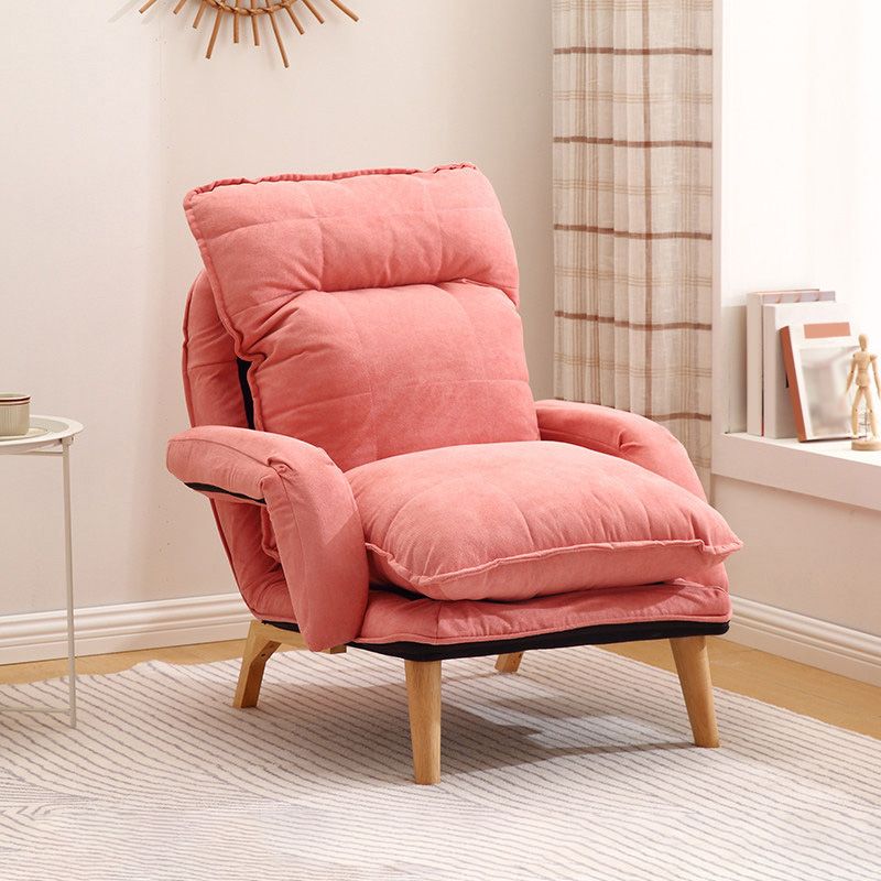 23.62" Wide Convertible Chair with Basic Four Legs Biscuit Back Armchair