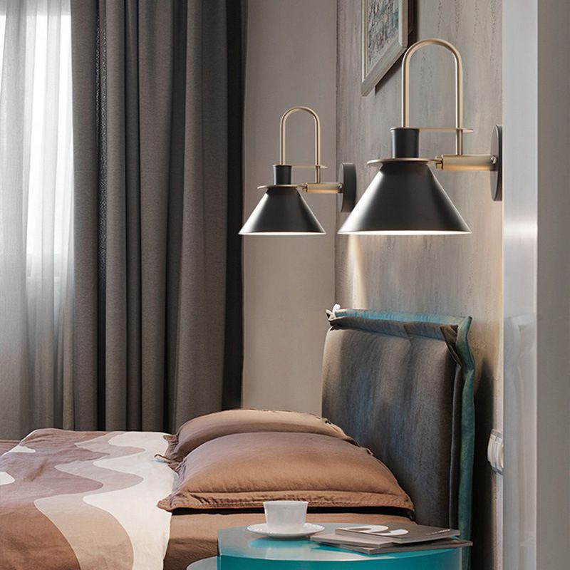 Cone Shape Metal Sconce Light Modern Style Wall Sconce Light for Living Room