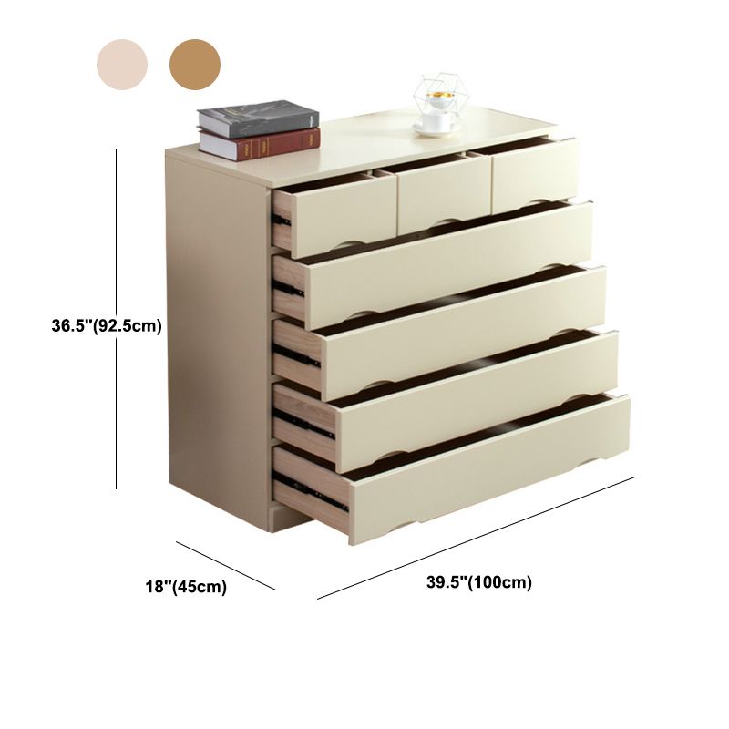 Contemporary Chest Wooden Horizontal Combo Dresser with Drawer