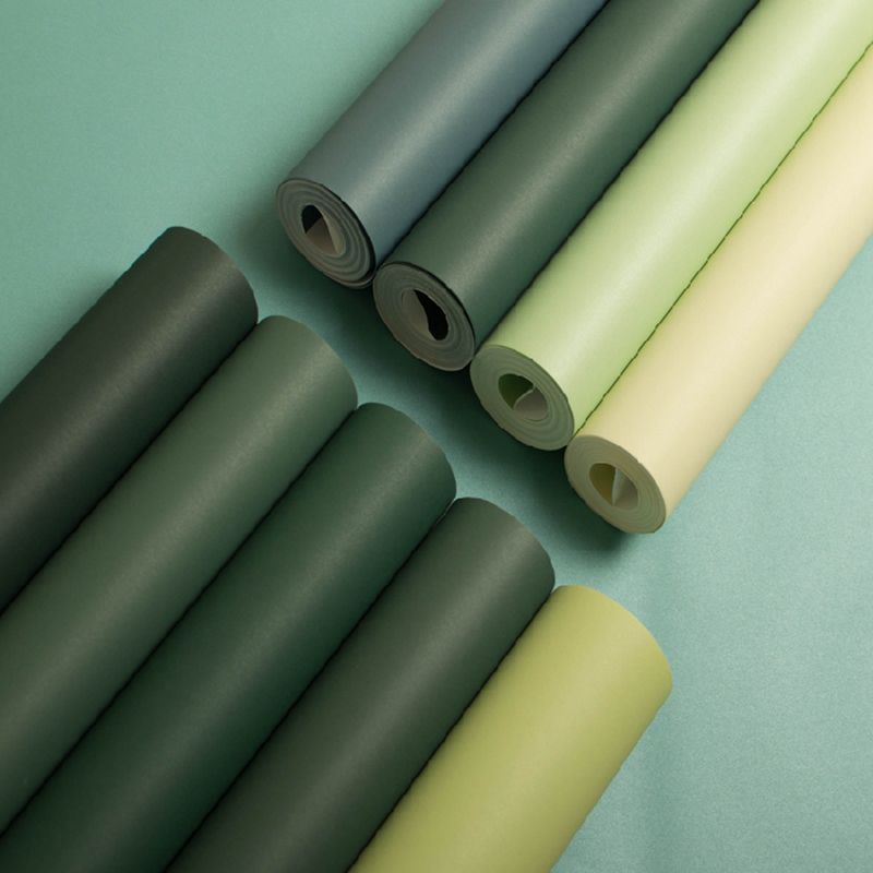 Multi Color Pure Color Patterned Wallpaper Roll Unpasted Wall Covering for Living Room