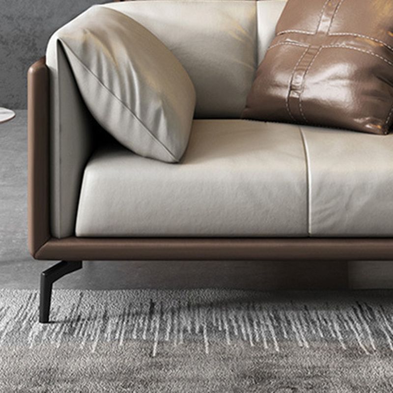 Modern Cushions Sofa 33.5" D Tuxedo Arm Sofa for Living Room