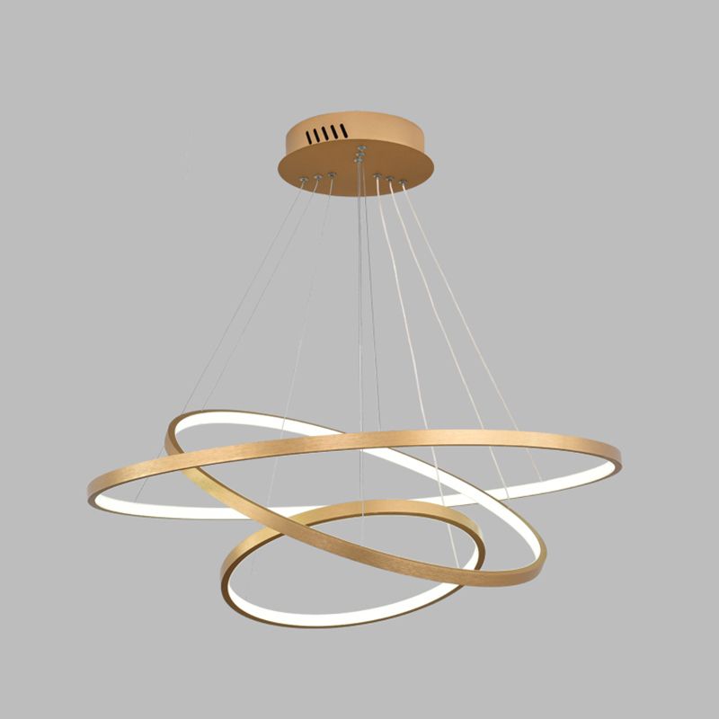 Modern Gold Chandelier Multiple Rings Pendant Chandelier Metal Chandelier