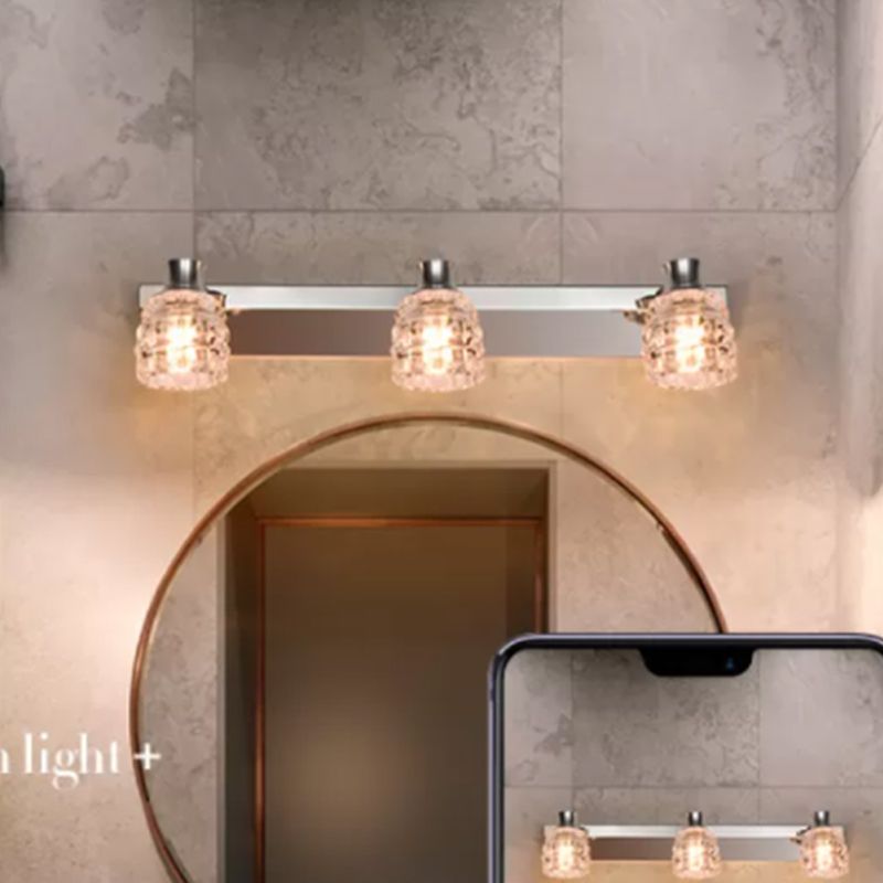 Makeup Mirror Light Modern Simple Stainless Steel Mirror Lamp Fixture for Bathroom Toilet