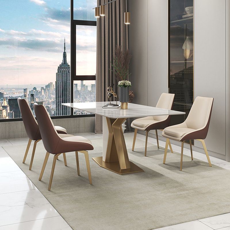 Scandinavian 1/2/3/4/5 Dining Table Set with Chair Sintered Stone Dining Table Set