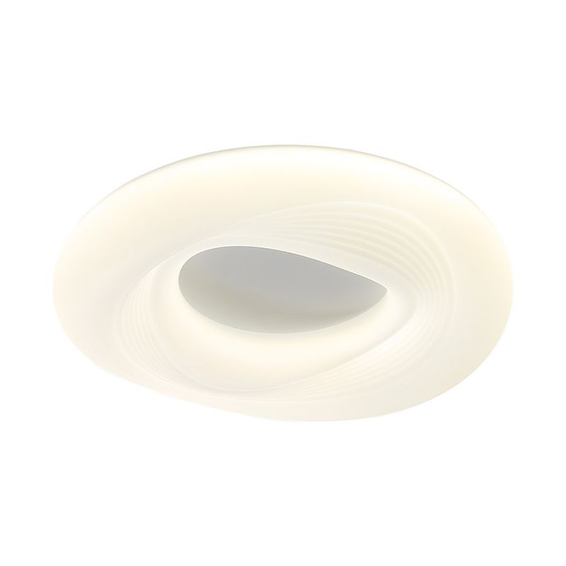 Modern LED Flush Round in White Iron and Acrylic Ceiling Flush Lighting