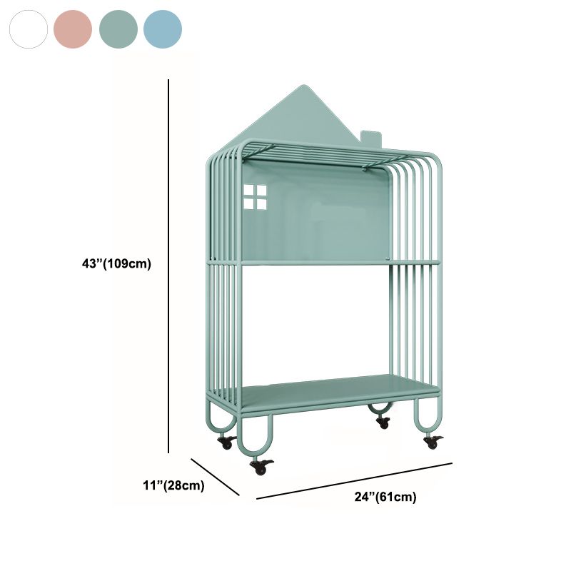 11" Wide Contemporary Shelf Metal Open Shelves Included Bookcase