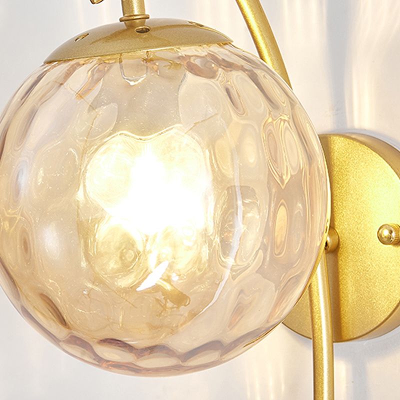 1 Light Spherical Wall Sconce Modern Style Glass Wall Lighting for Living Room