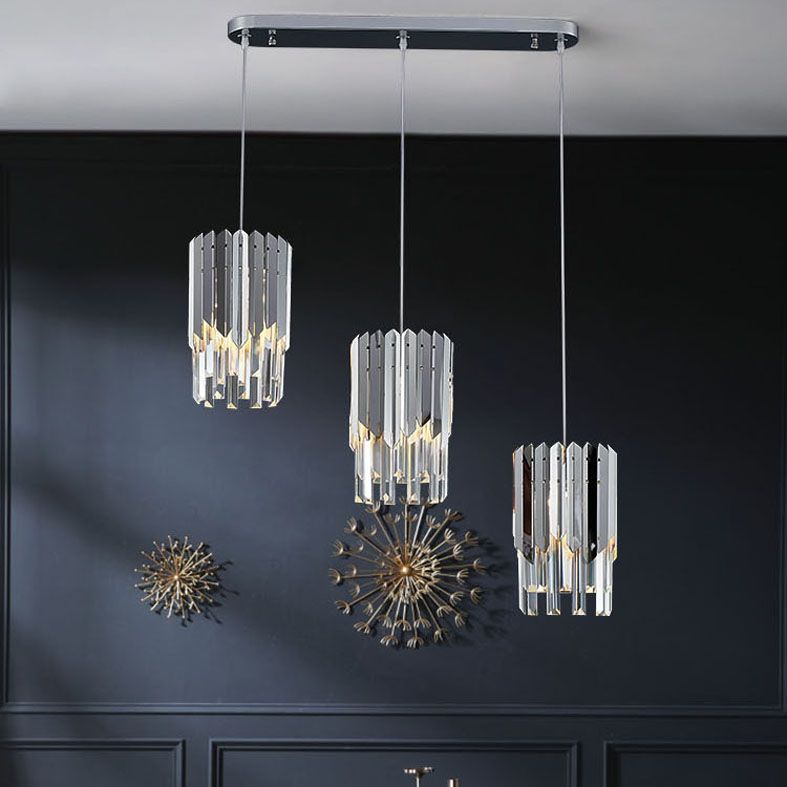 Cilinderlichtophanging hanger moderne eenvoudige kristallen hanglampen voor bed naast