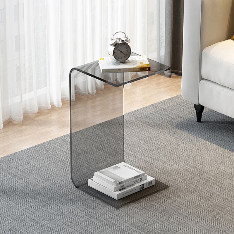 11" Wide Glam Side Table Acrylic Pedestal Accent Side Table for Bedroom