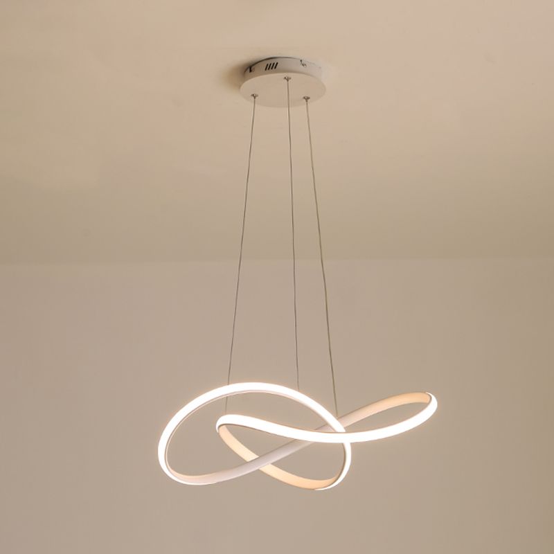Modern Style Spiral Shape Pendant Chandelier Metal 1 Light Chandelier Light