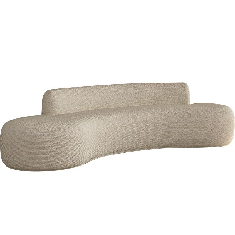 Contemporary Curved Settee Armless Tight Back Sofa for Living Room