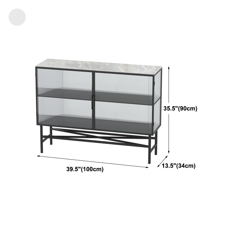 Modern Style Sideboard with Metal Legs Storage Sideboard for Kitchen Bar
