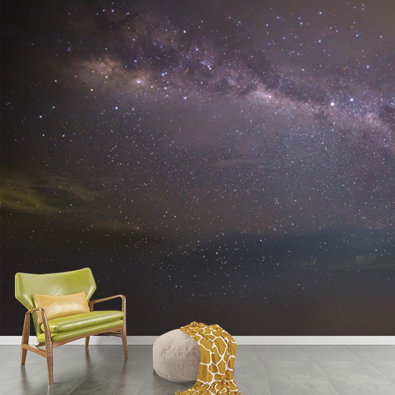 Sparkling Stars Mural Wallpaper for Bedroom Milky Way Wall Decor, Customized Print