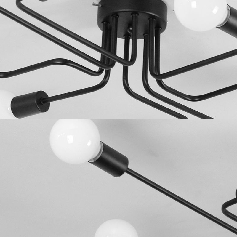 Nordic Ceiling Light Simple Personality Wrought Iron Modern Study Bedroom Living Room Clothing Store Branch Industrial Style Lamps