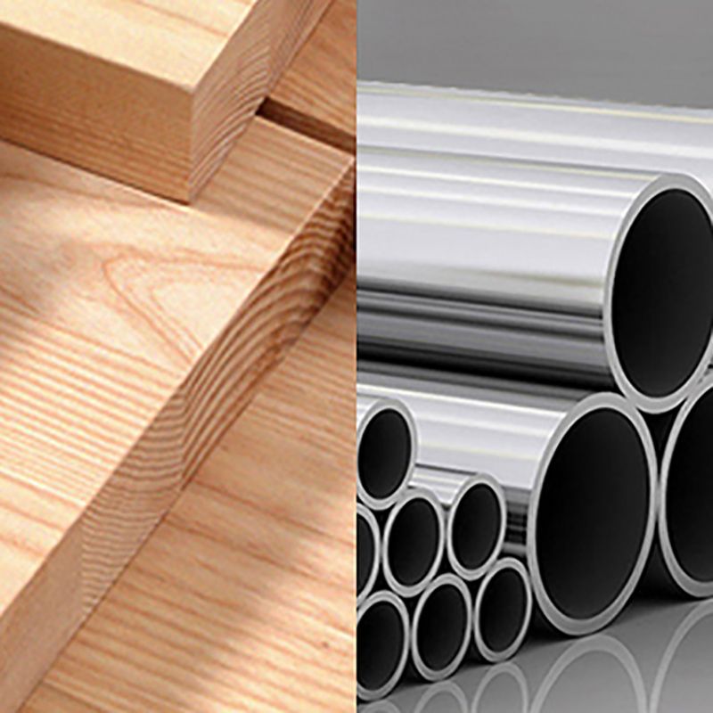 Industrial Wood Indoor Pub Bar Table Black Iron Bar Dining Table with 4-Prong Pedestal