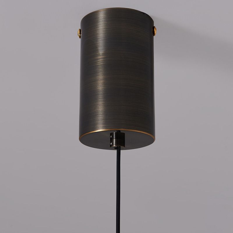 Geometric Pendant Lighting Fixtures Modern LED Suspension Lamp with White Acrylic Shade