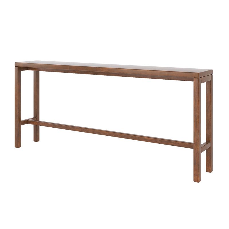 Modern Dining Room Rectangle Trestle Solid Wood Bar Dining Table