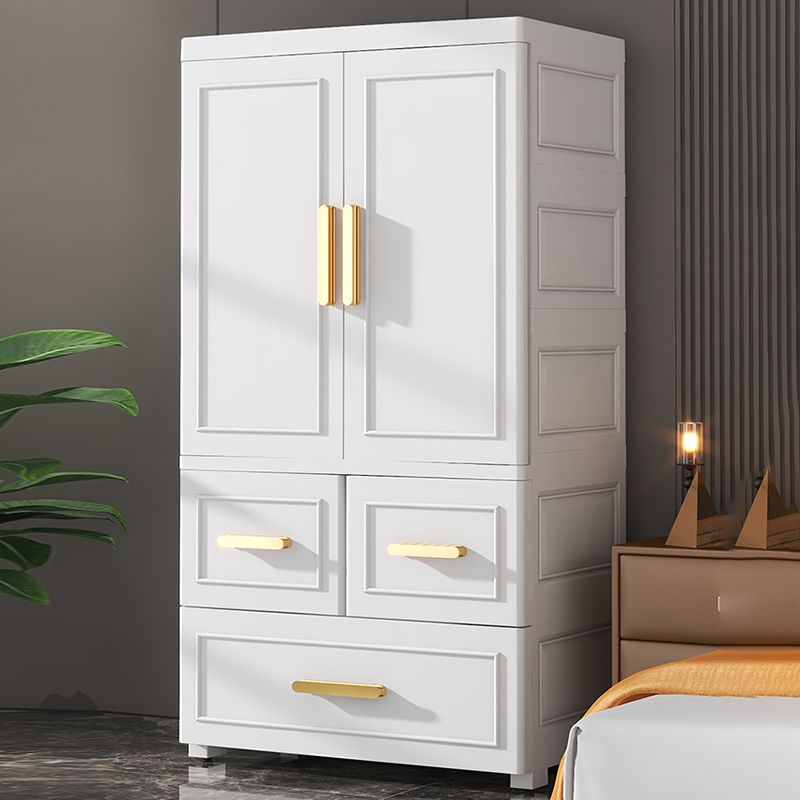 Hinged Wardrobe Cabinet Modern Plastic Storage Cabinet for Home
