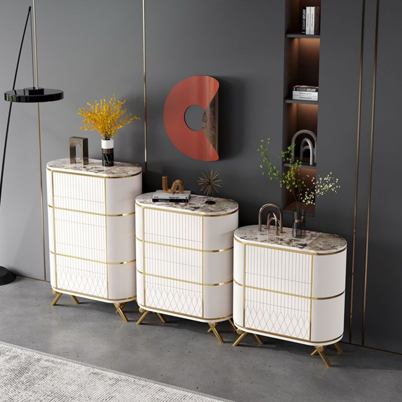 Glam Lingerie Chest Stone Vertical Storage Chest with Drawers for Bedroom