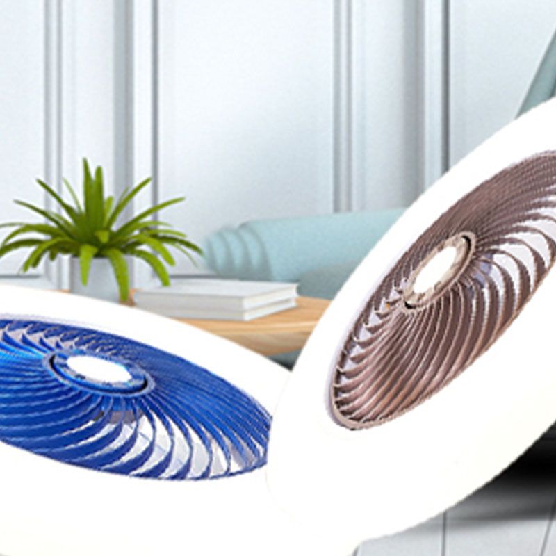 Moderne prägnante LED -Deckenlüfter leichte schmiedeeisere kreisförmige Decke mit Acrylschatten