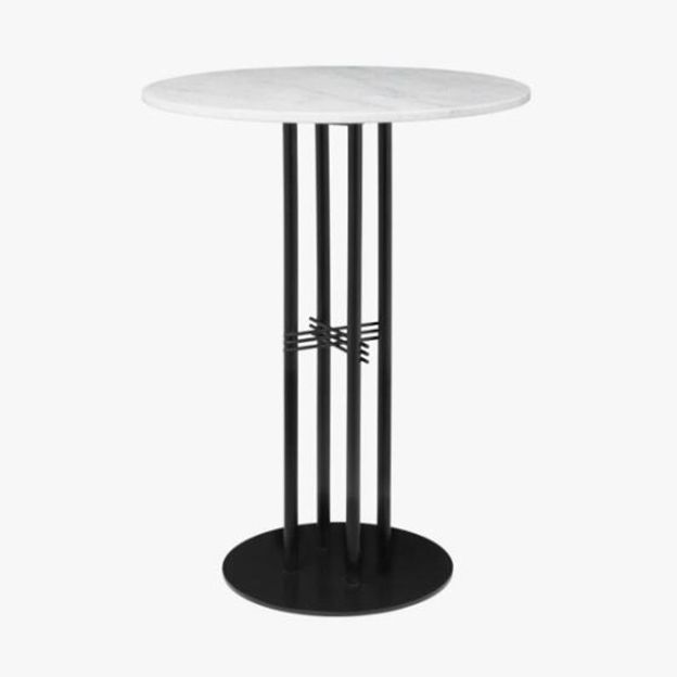 Modern Bar Table Round Dining Table - 23.6" W x 23.6" L x 41.3" H