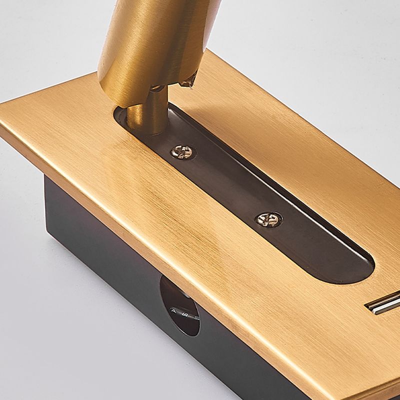 Simple Pivoting Wall Sconce Cylinder Reading Wall Light for Bedroom