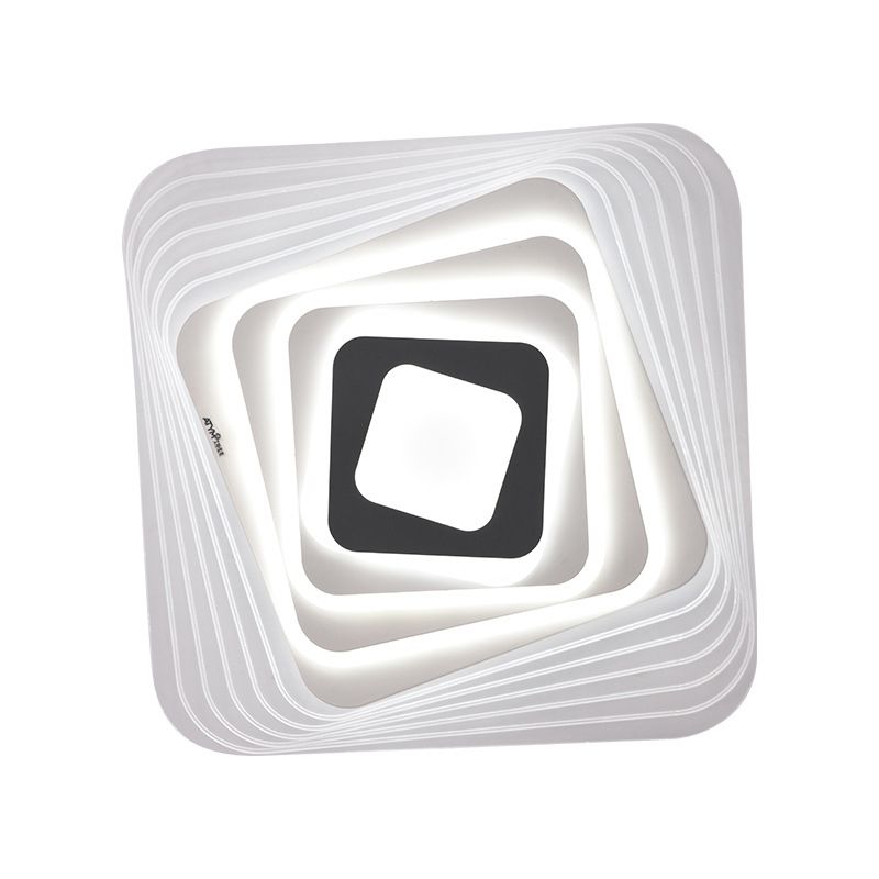 LED Camera Soffitto Illuminazione Simplicity White Flush Montaggio Fissaggio con Stacked Triangolo / Square / Hexagon Acrylic Shade