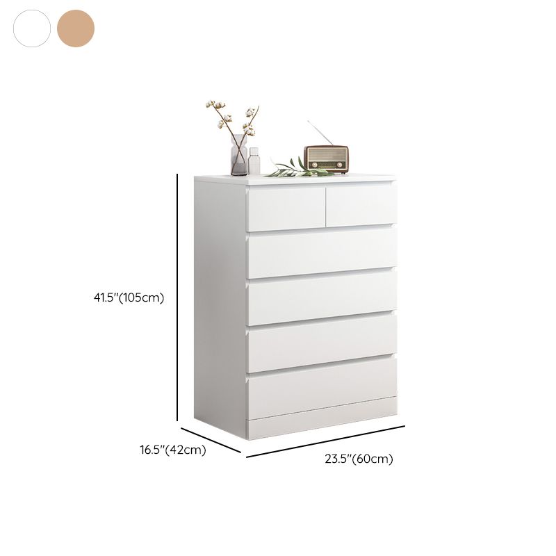 Contemporary Storage Chest Manufactured Wood Dresser with 3/4/5/6 Drawers