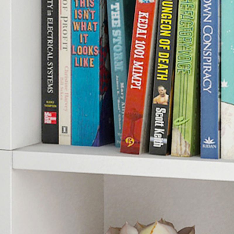 Modern Style Bookcase Closed Back Rectangular Shelf Bookcase for Study Room
