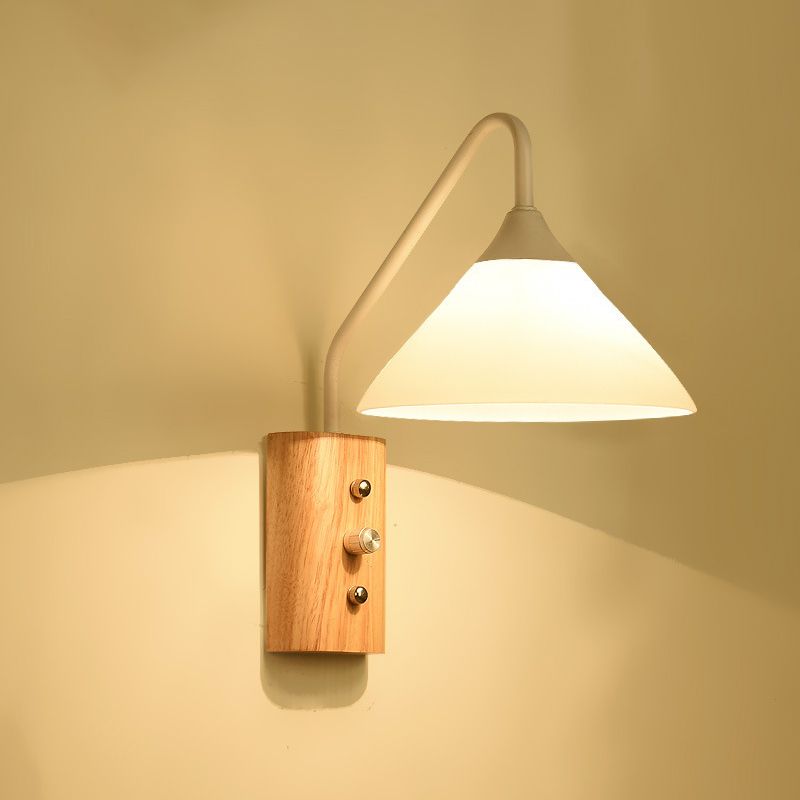 Modern Style Flared Wall Light Sconces Glass 1 Light Wall Lighting Ideas