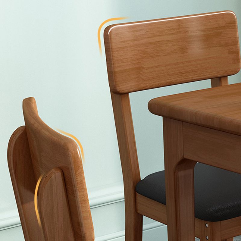 Contemporary Kitchen Dining Side Chair Wood Open Back Dining Side Chair