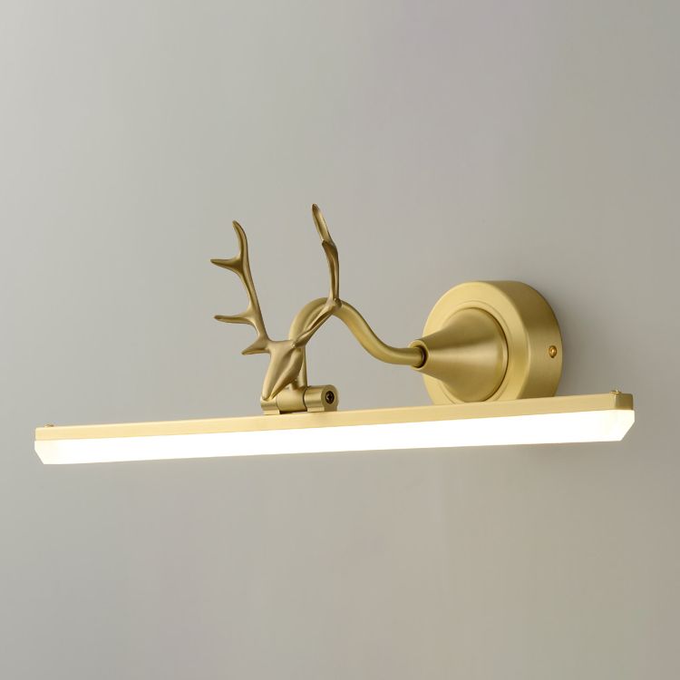 Brass LED Wall Sconce Wall Light Fixtures Metallic Sconce Lighting for Bathroom